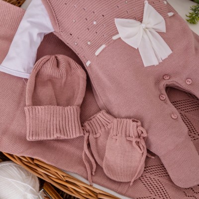 Saída de maternidade Estrelado Rose